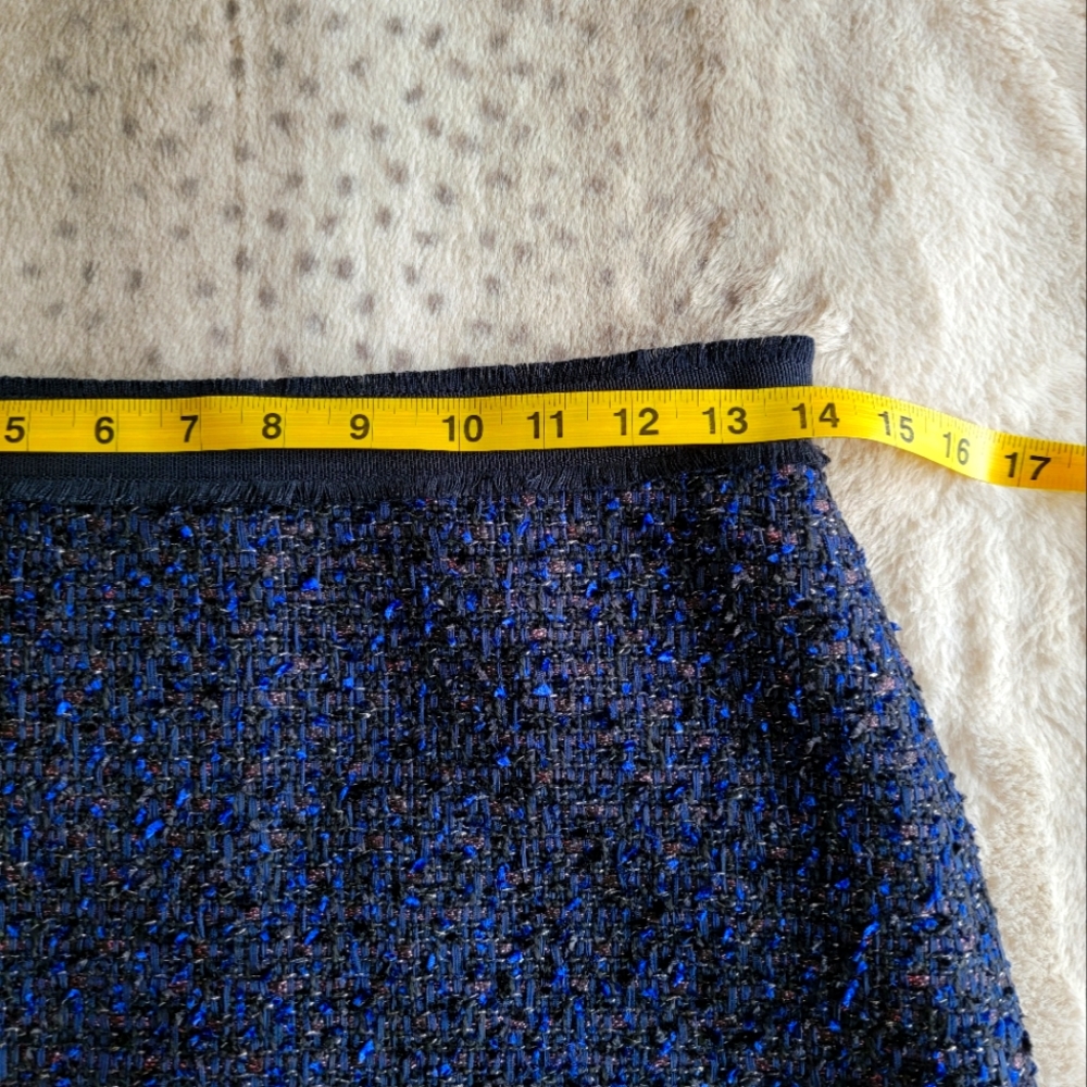 Ann Taylor shimmer tweed skirt A-line, size 0 - Picture 4 of 12